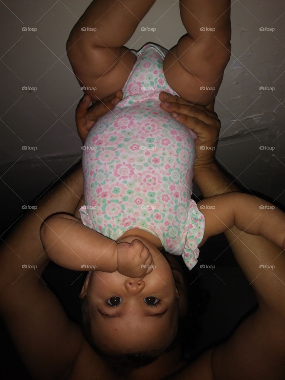 Upside down baby