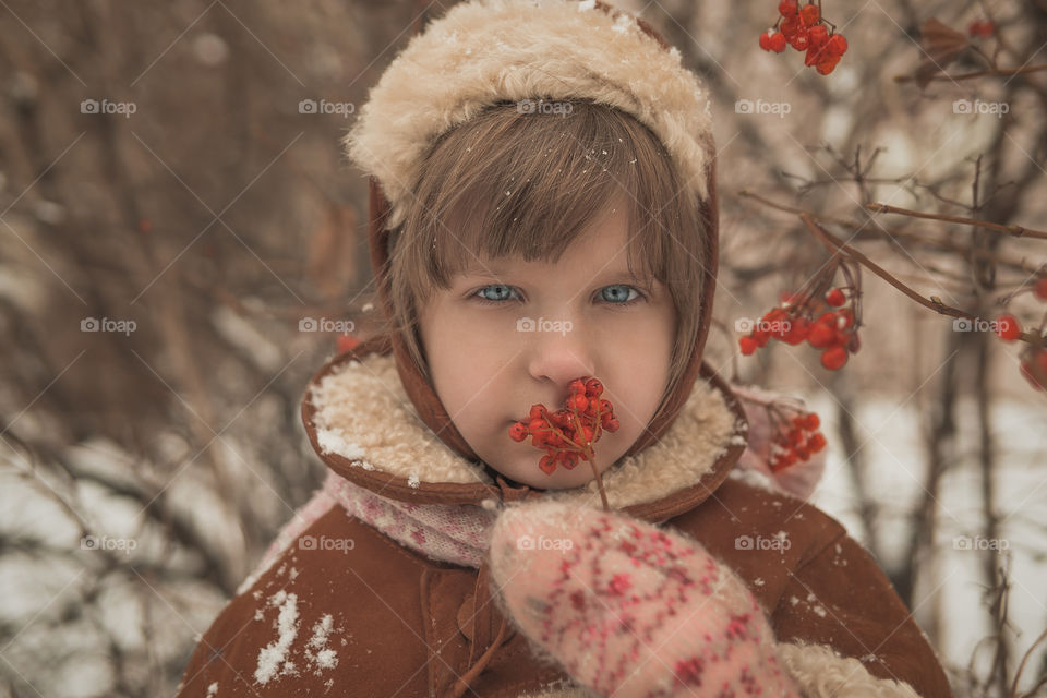 Frosty winter portrait
