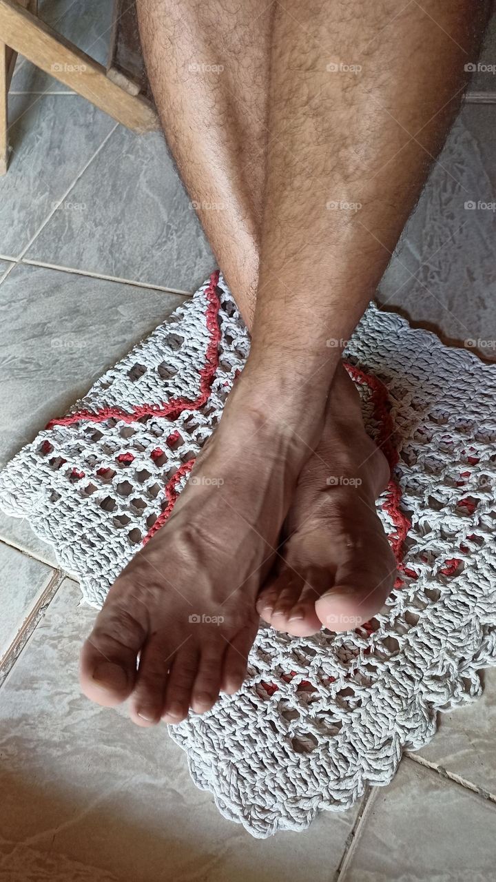 Bare feet in pairs