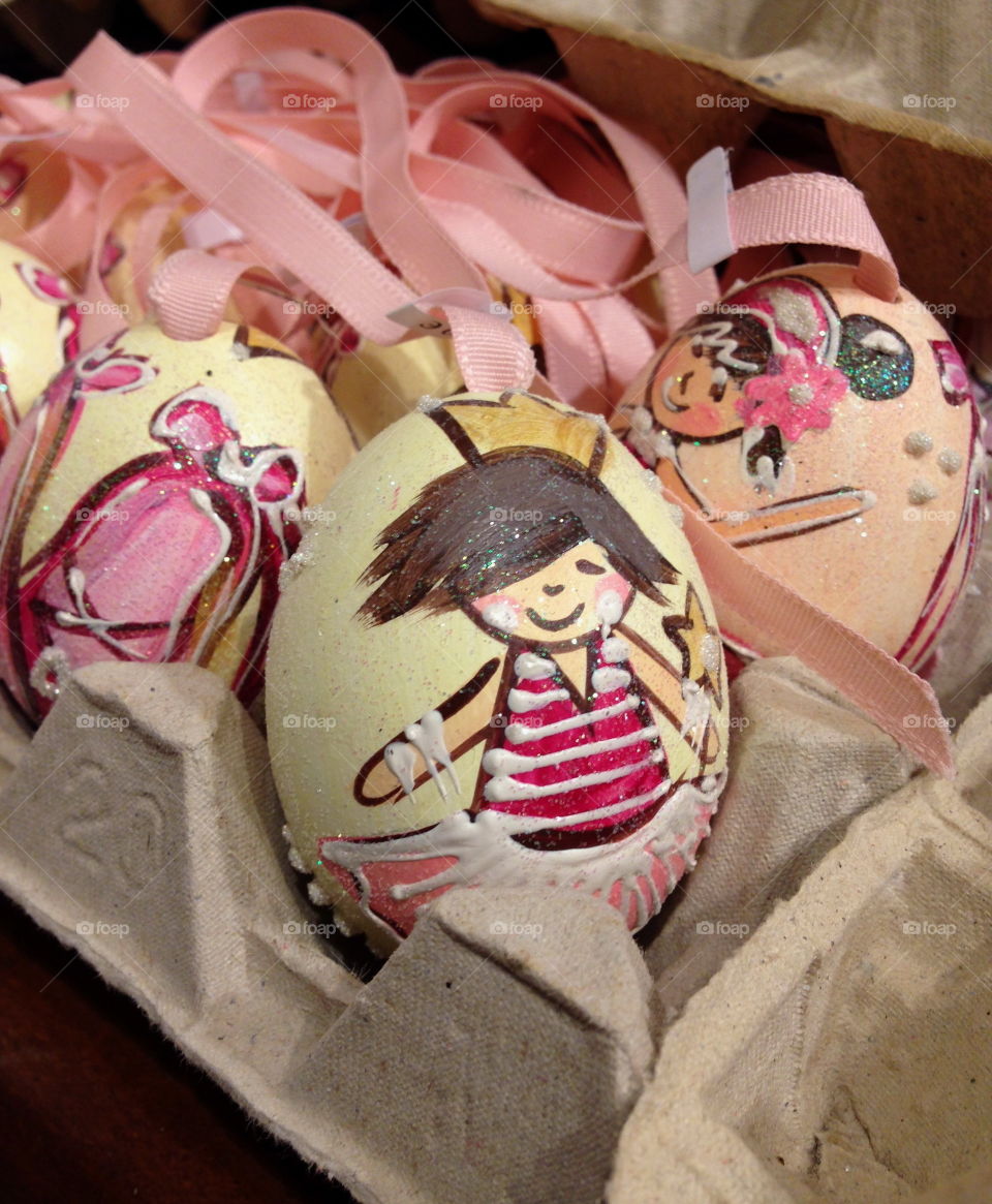 Painted eggs.