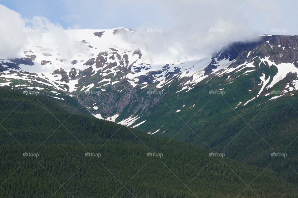 Scenic view of mountain range