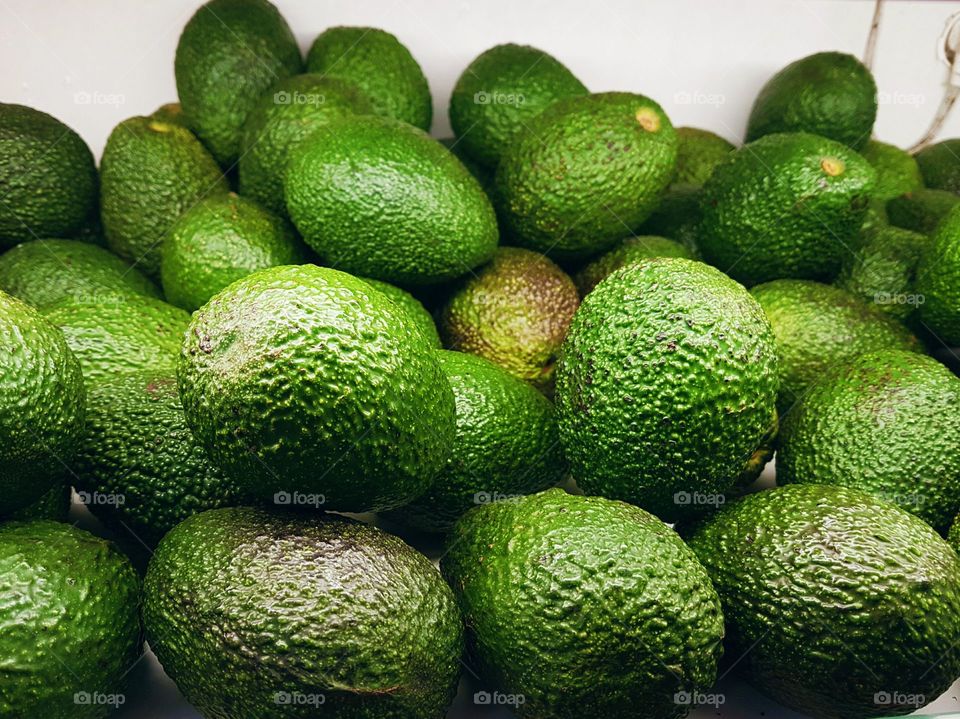 Full frame avocados fruits