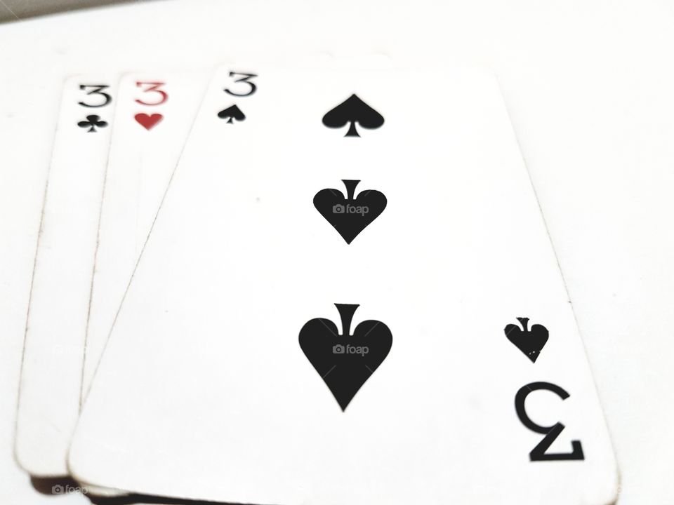 three cards each with a different meaning.