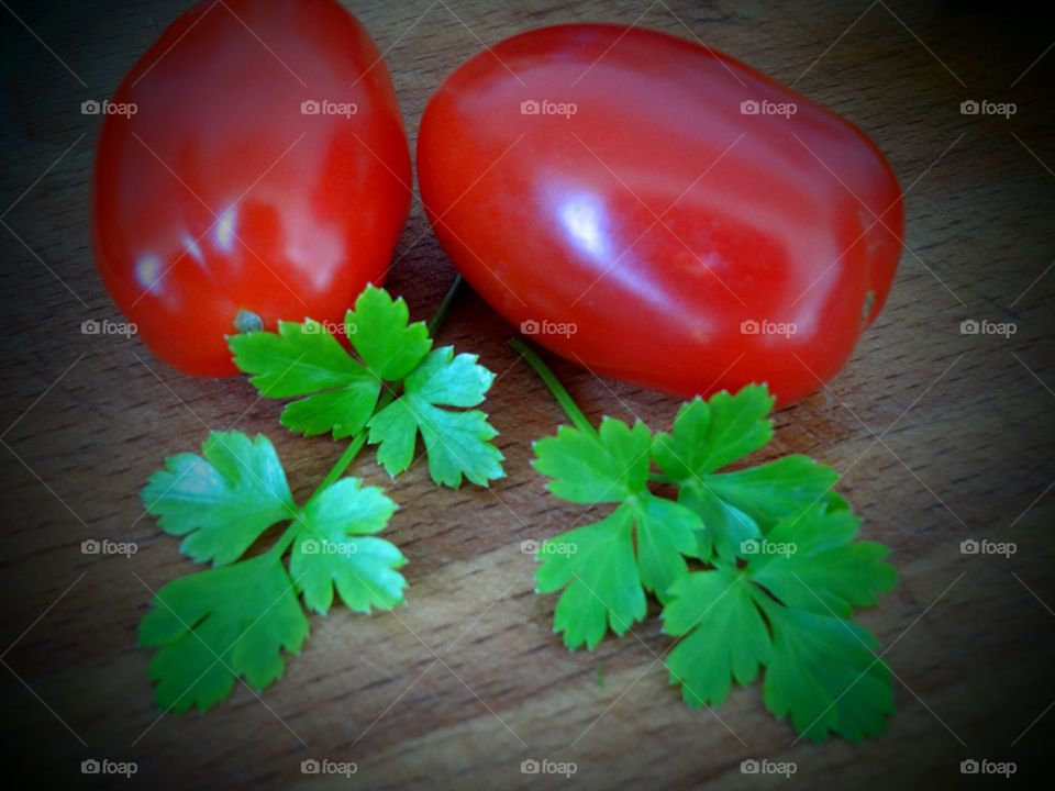 tomatos in macro