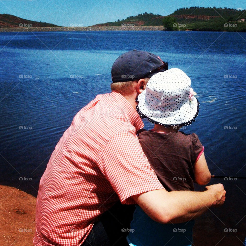 lake fishing daughter father by evelovelee