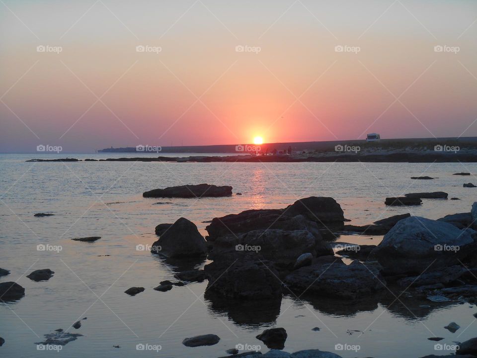 sunset on a sea beautiful seascape