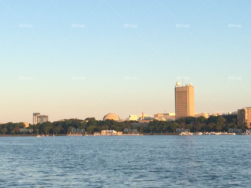 Sunrise on MIT from the Chuck. Thursday, August 27, 2015