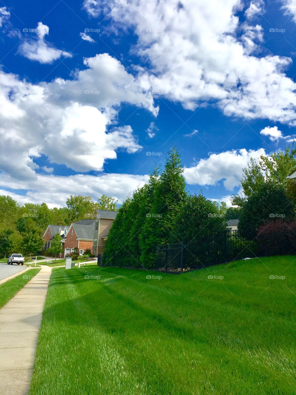 Lawn , sky and house