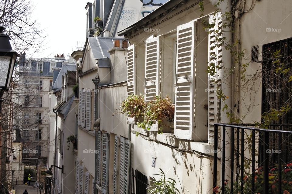 street in old town of paris france