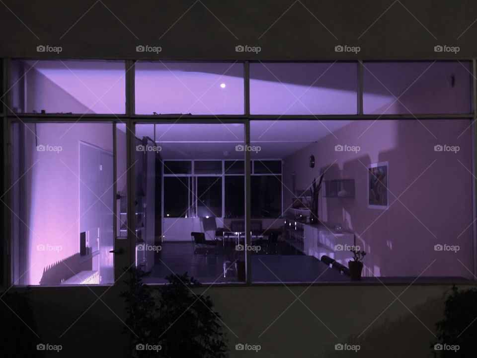 Purple light interior 