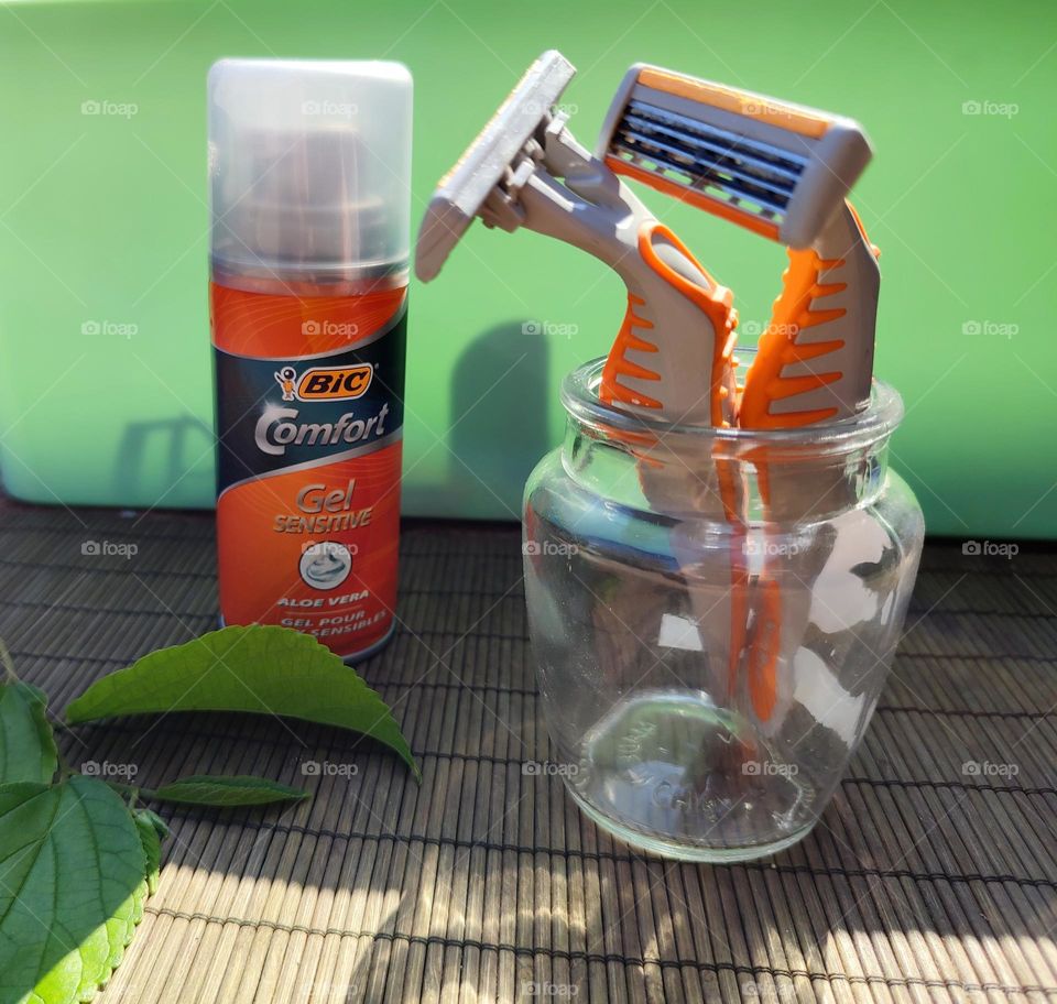 Shaving cream and razors