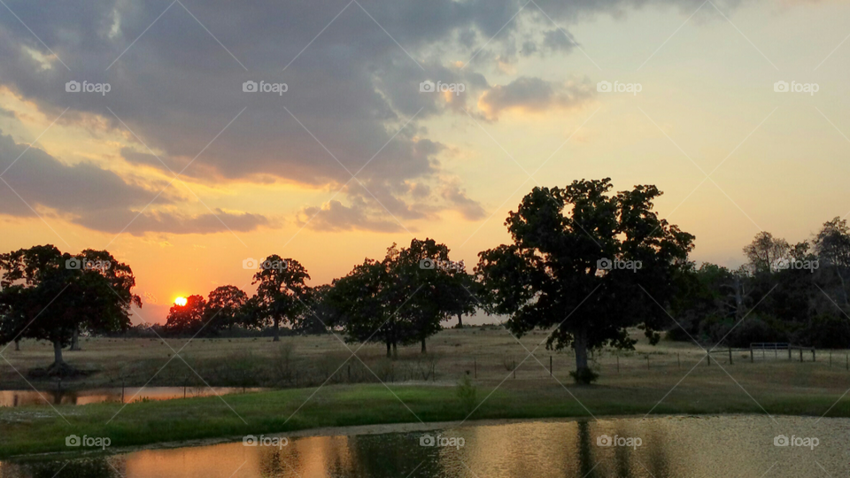 sunset at ranch. sunset at ranch in la grange, Texas