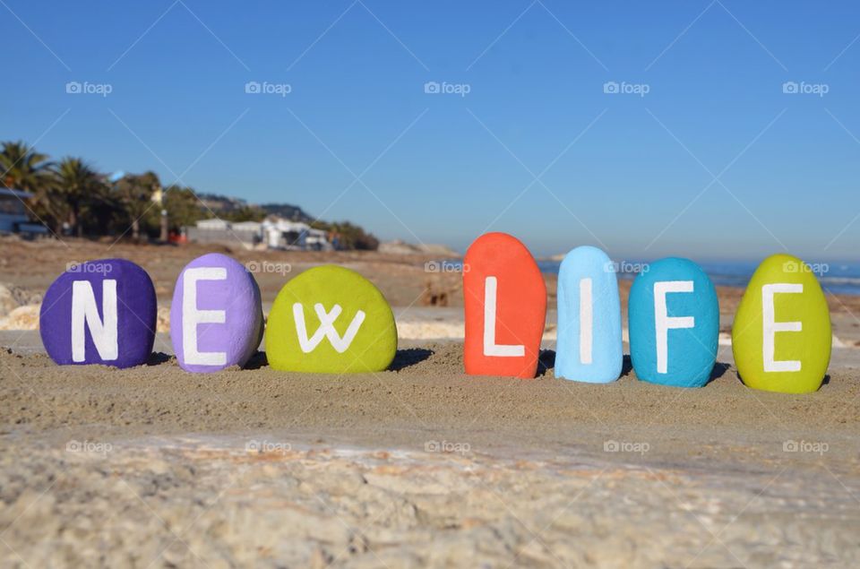 Future life,new life on colourful stones