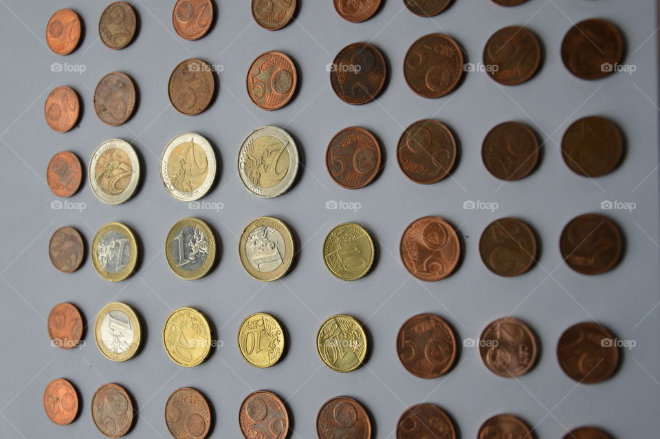 euro coins, from pocket