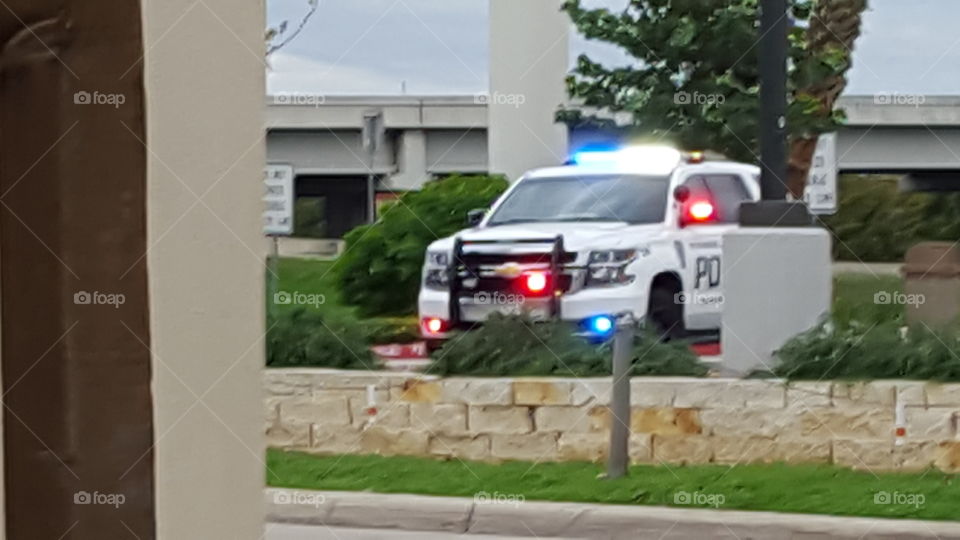 Police emergency lights.. Windcrest Police in Texas.