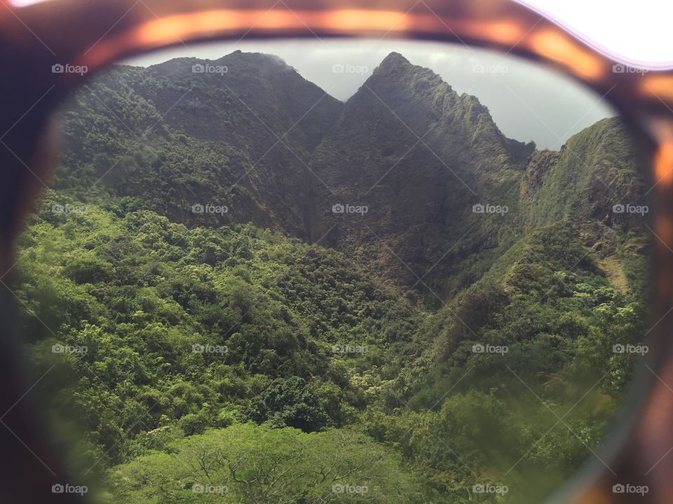 The view seen through the glasses