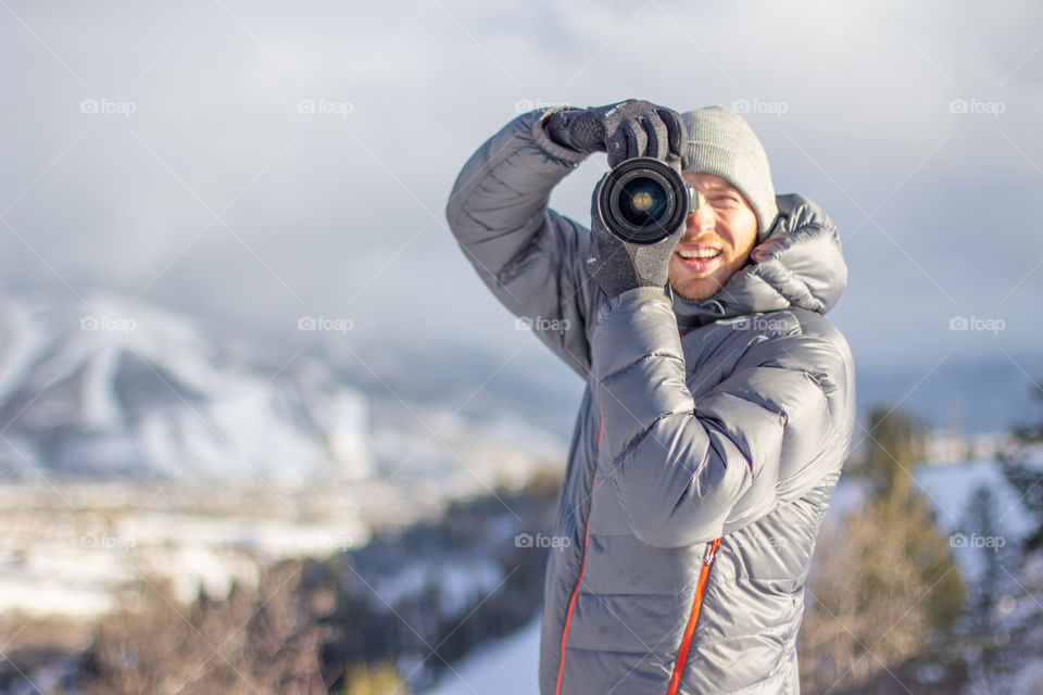 Happy photographer in his element