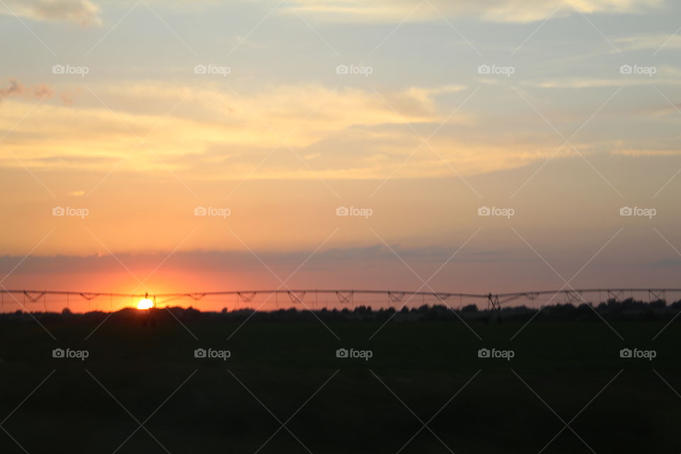 Beautiful sunset in the Midwest 