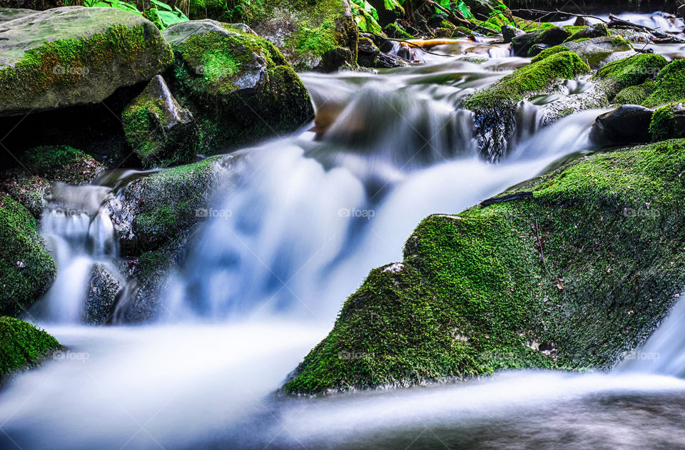 Shypit waterfall in the Carpathian mountains