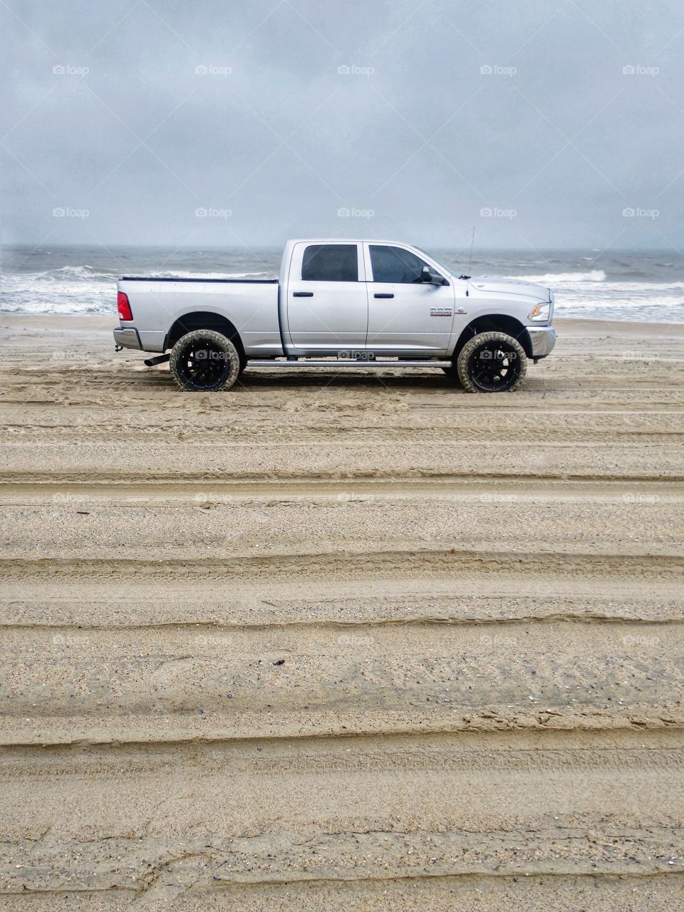 truck on beach