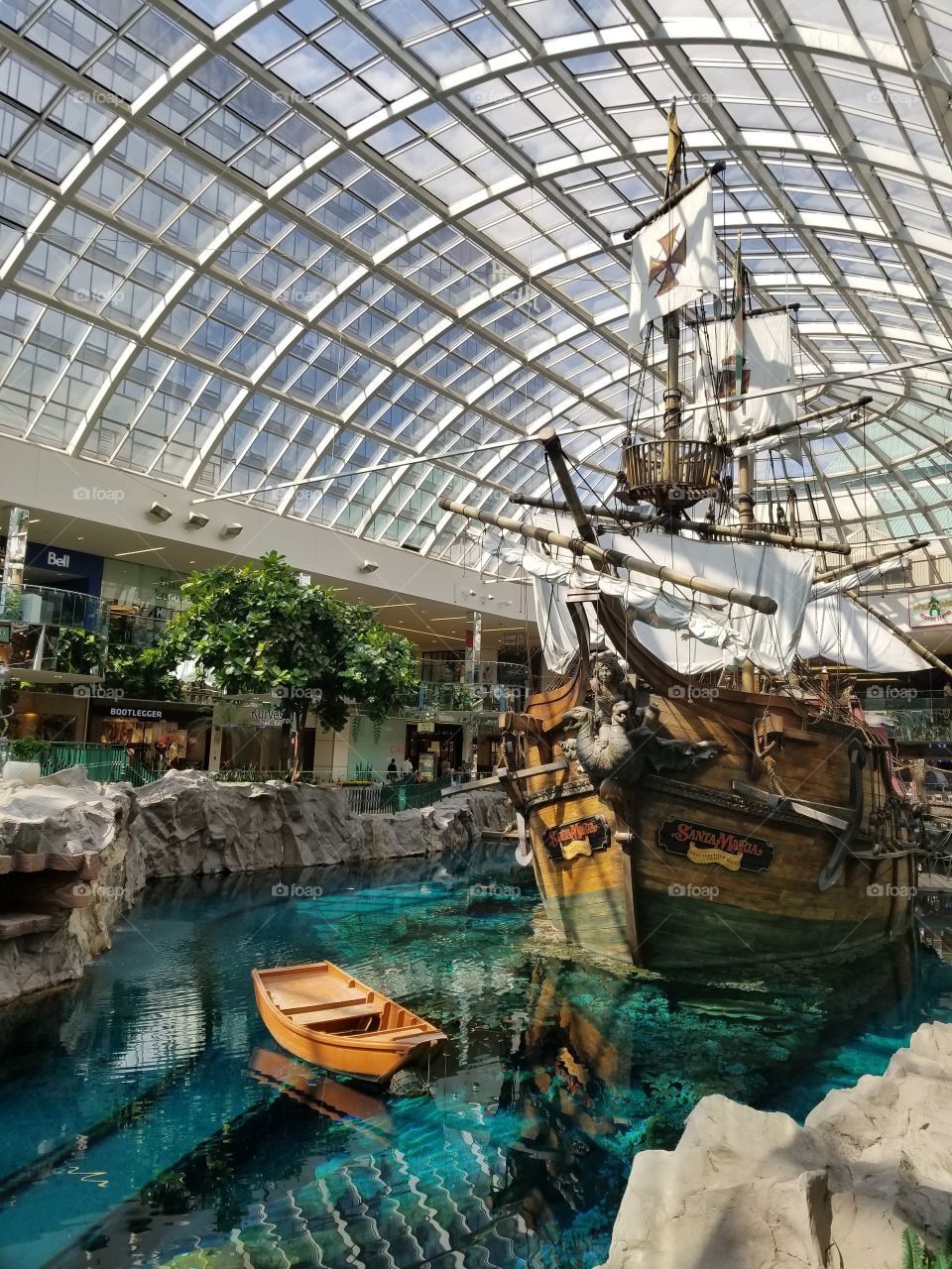 the famous west Edmonton mall pirate ship