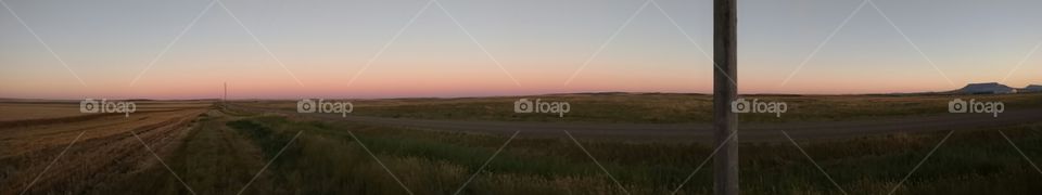 Landscape, Sunset, No Person, Sky, Grass