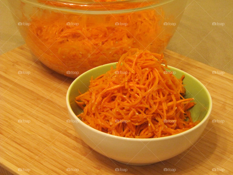 Carrots in Korean style