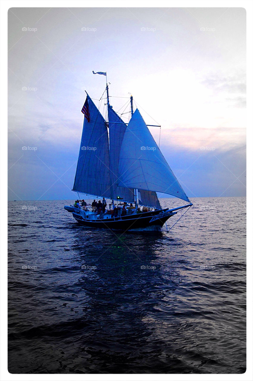 sailboat lake michigan by djulien