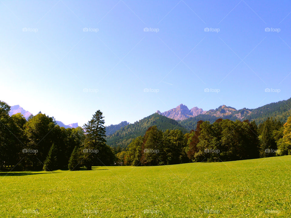 Breathtaking landscape in Ettal, Germany.