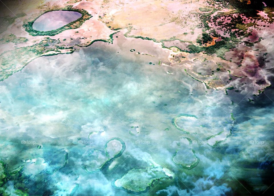 Aerial view. Aerial view of the topography below. 