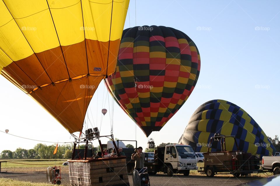 Hot air balloons in Napa
