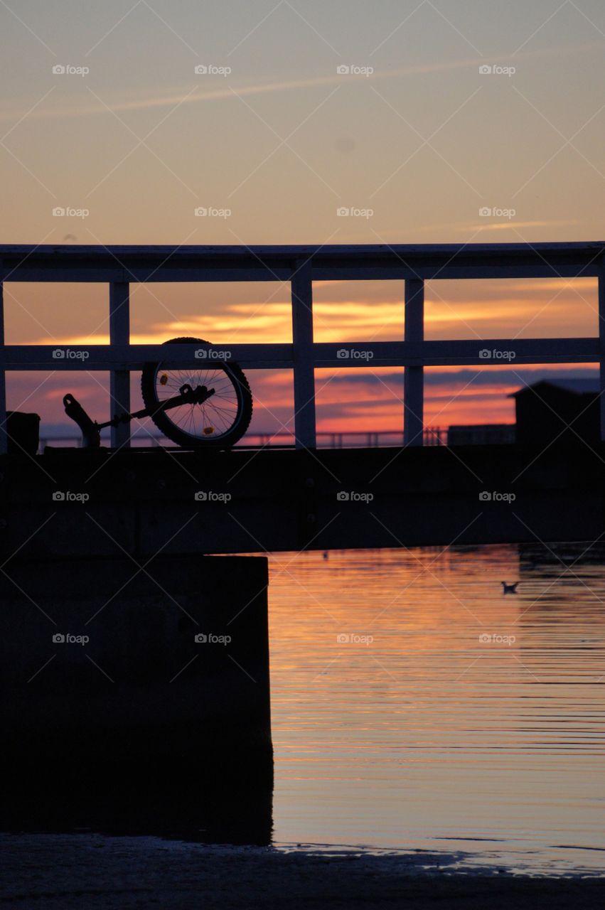 Sunset by the beach