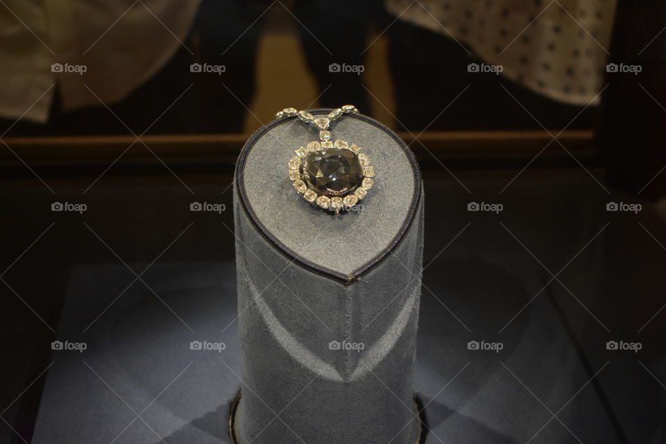 The Infamous Hope Diamond on display at the National Museum of Natural History Washington DC