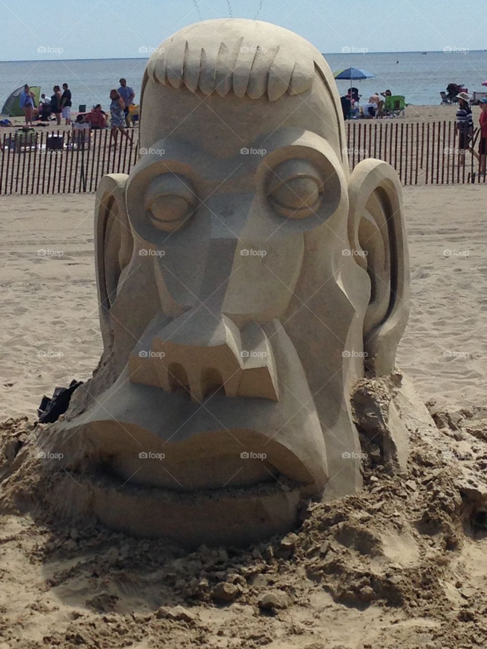 Hampton Beach Face. Hampton Beach, NH Sand Sculpture Competition 2015
