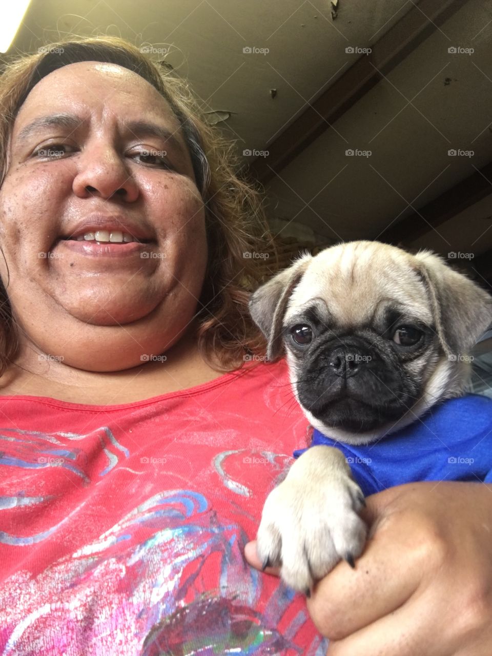 Woman with her pet