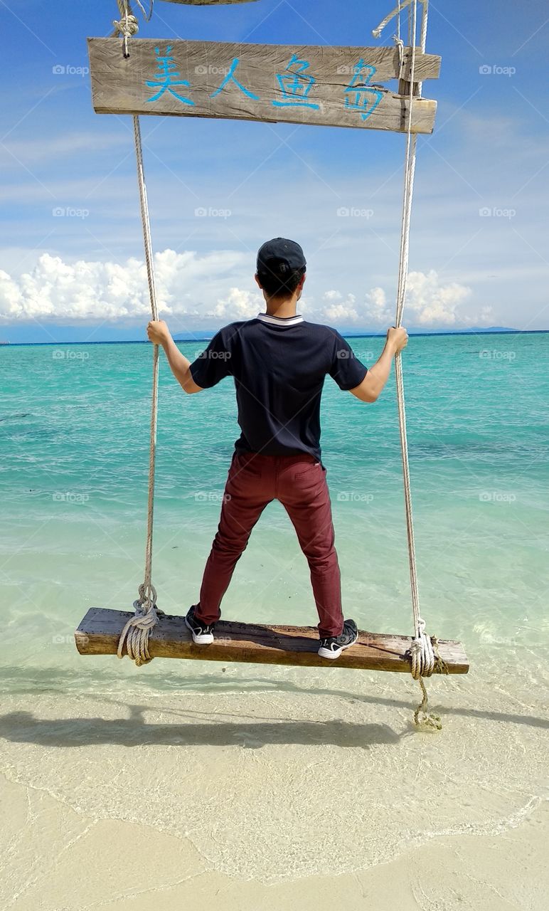 how does it feel when standing somewhere above the sea? It's definitely feel great and good