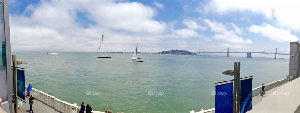 San Francisco Bay . This was taken from the observation deck of the exploratorium in San Francisco