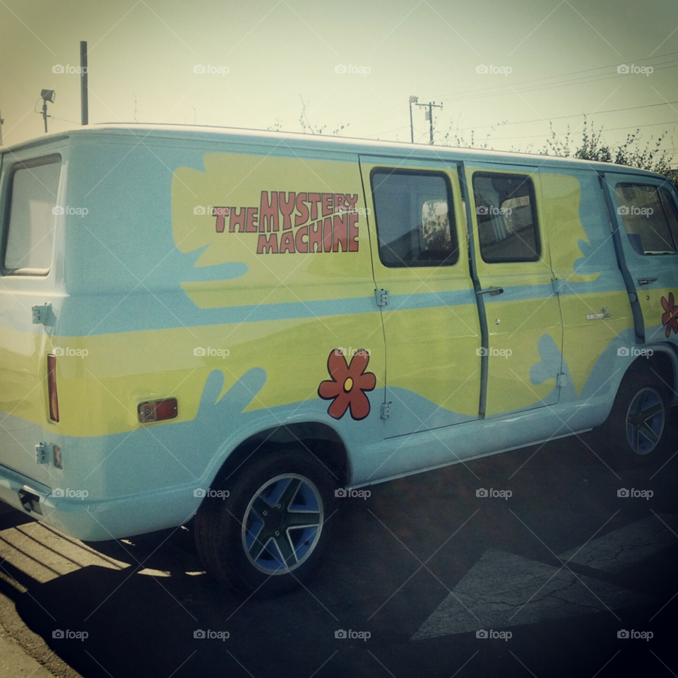 mystery machine it really does exist i saw smoke coming out of it must be shaggy and scooby saw some scooby snacks too! by katd