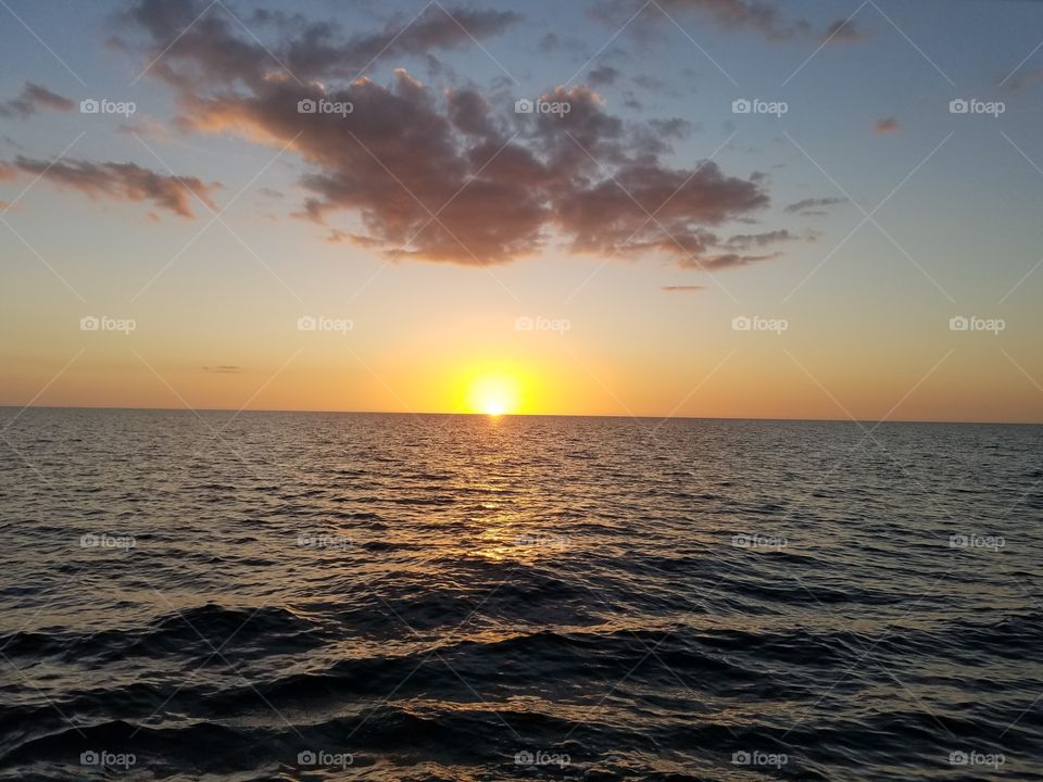 Sunset cruise on the Gulf of Mexico off the Florida coast