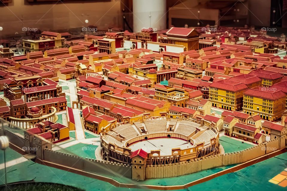 A replica of the ancient Roman city - a model