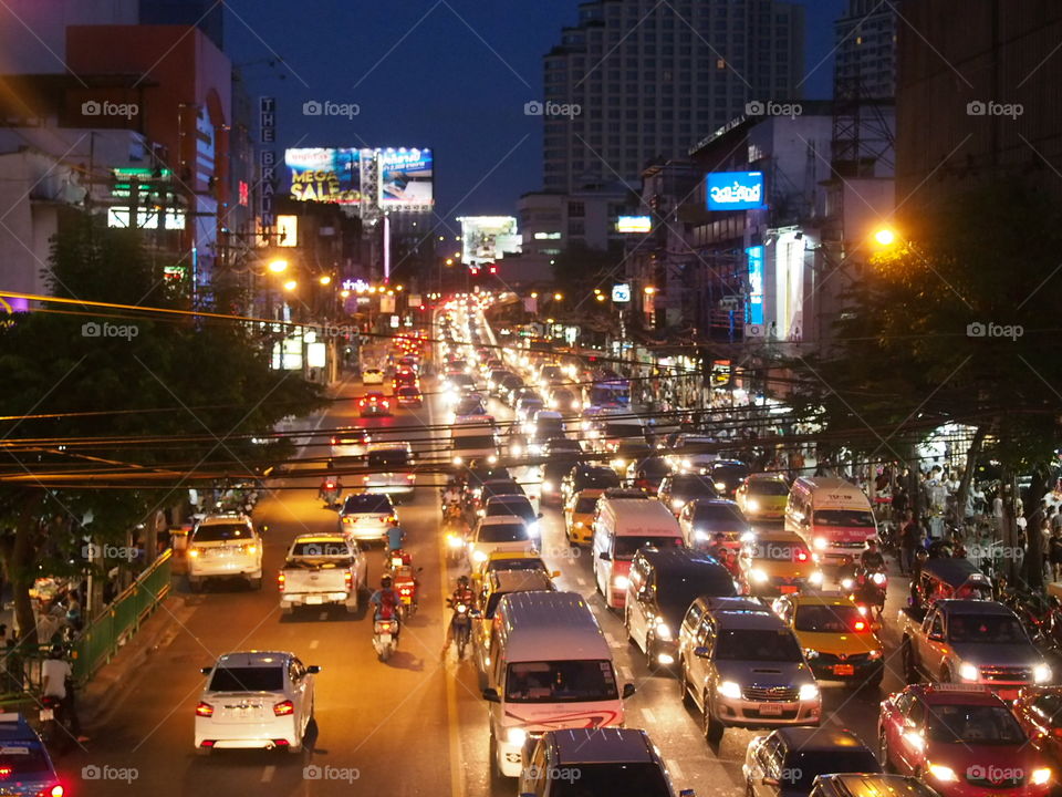 Bangkok streets at night