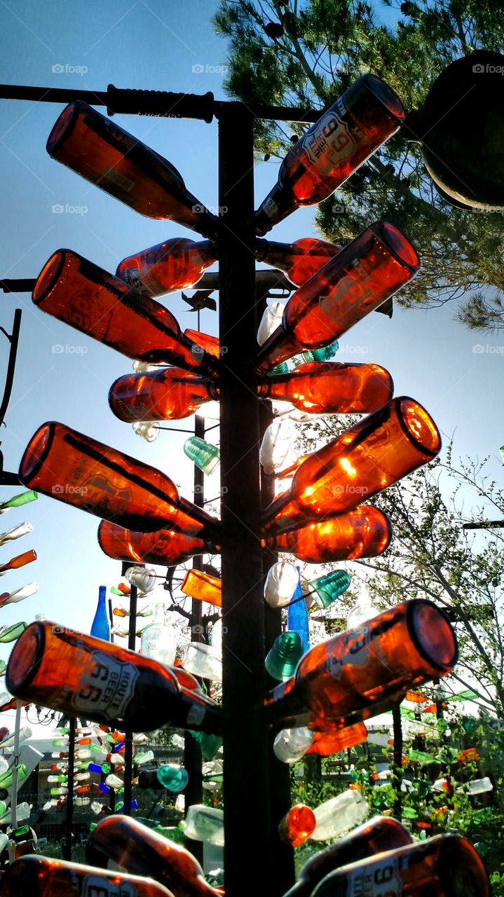 Route Beer 66. Bottle Tree Ranch on Route 66