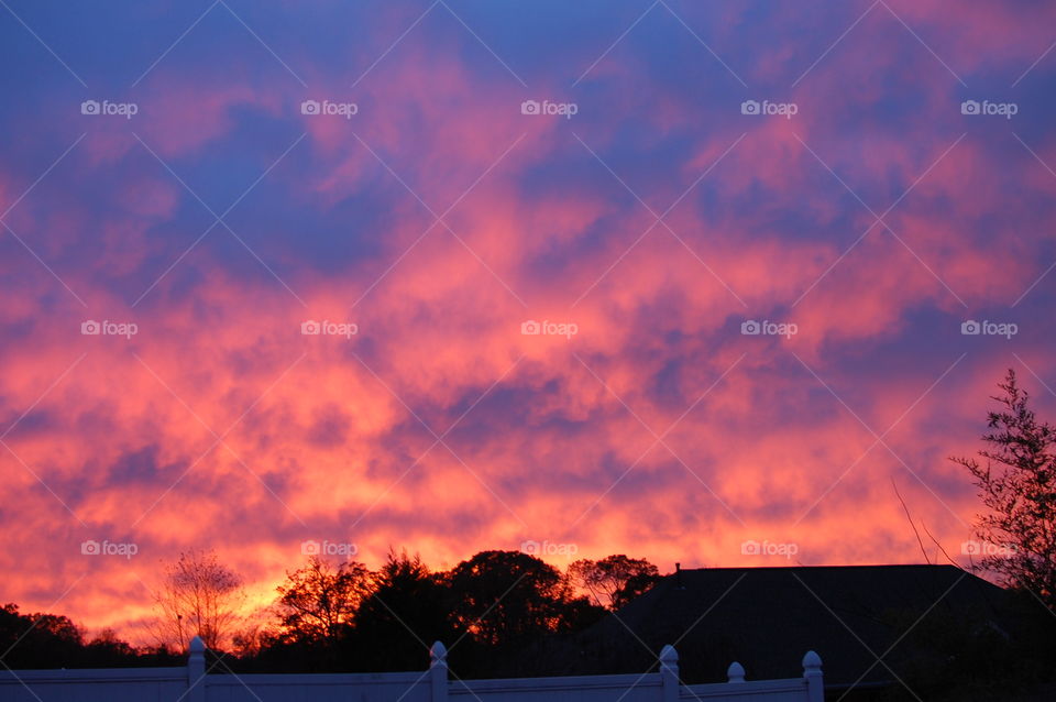 Gorgeous clouds at dusk.. Shot in Killen, Alabama. Gorgeous sunset.