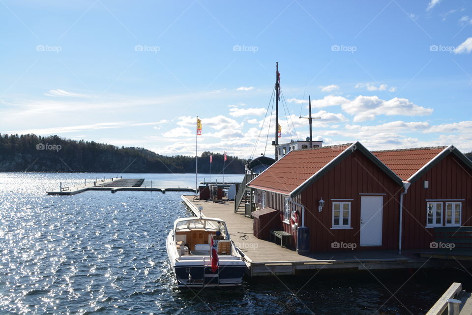 Valle in Norway . the harbour og Valle 