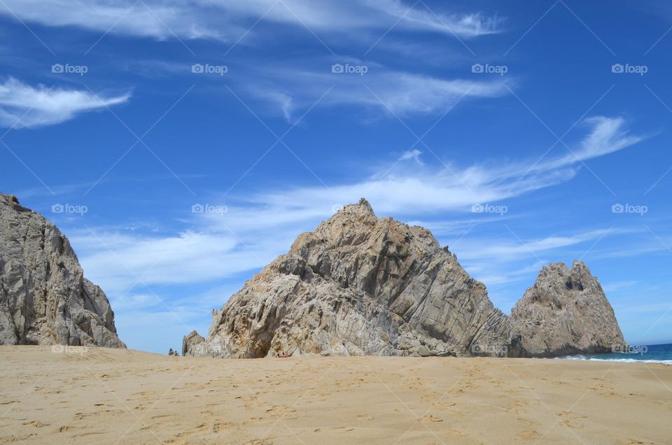 Beautiful nature of La Playa del Amor in Cabo San Lucas, Mexico