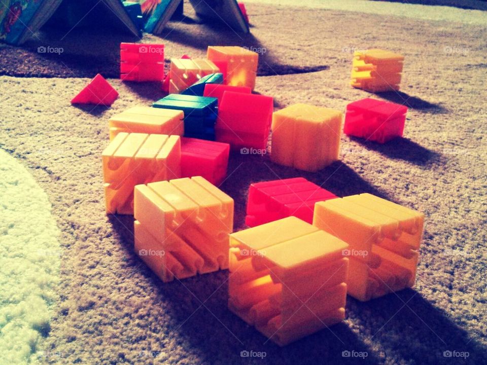 blocks on the floor