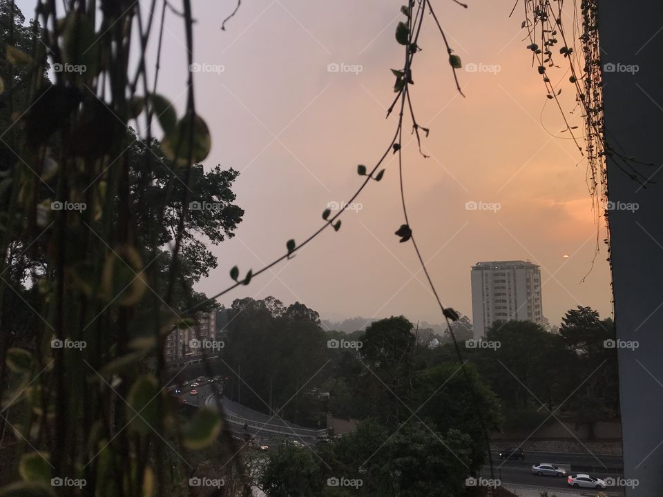 Sunset in the city 