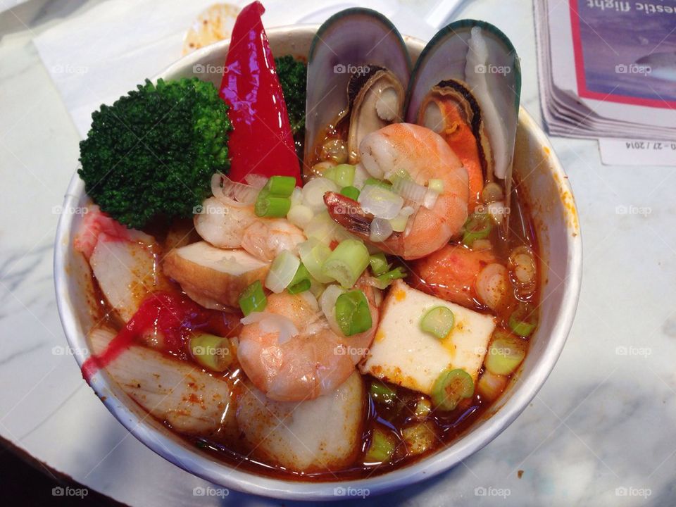 Thai seafood soup