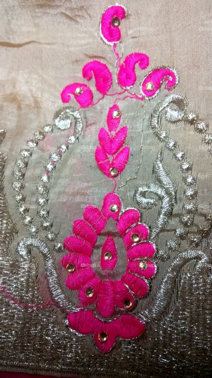 pink flower embroidery embroidery