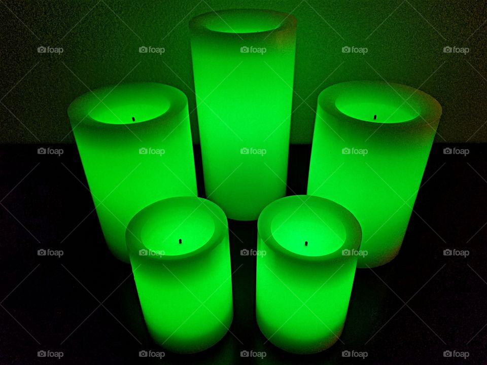Green LED Candles!